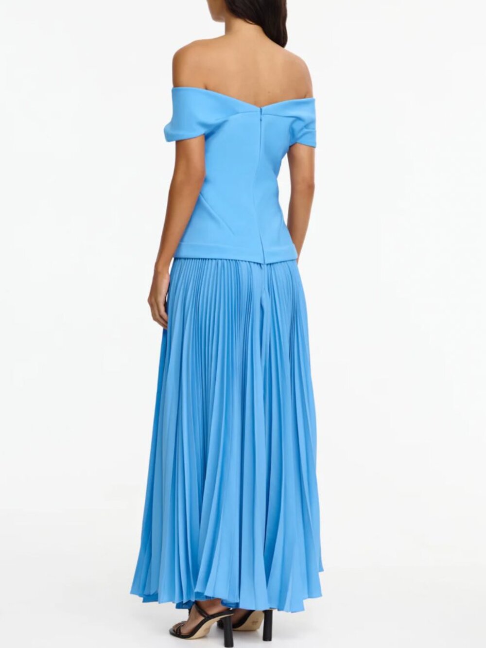 NEW Acler Haileypark Maxi Dress Gown Alt Blue Party Off Shoulde Wedding Event - Picture 3 of 11